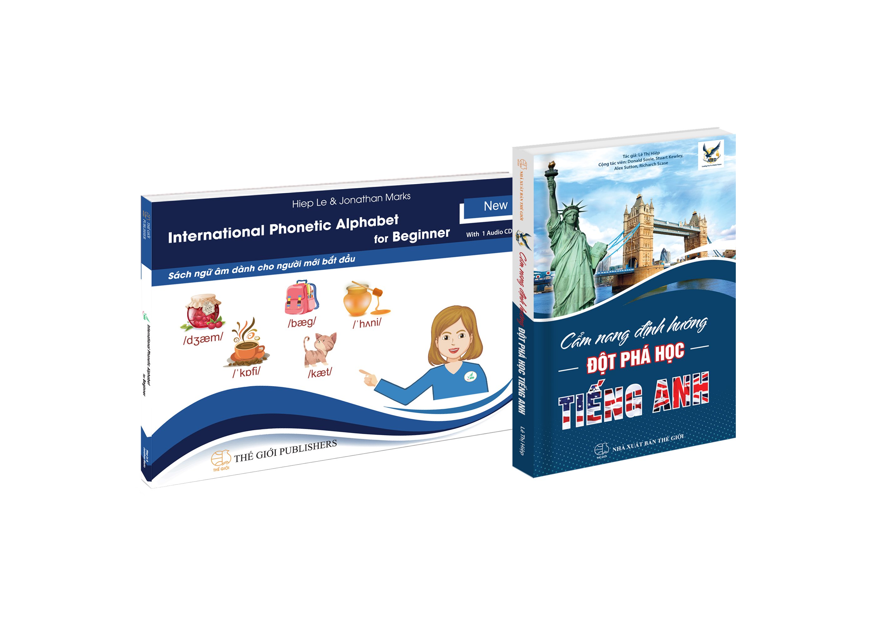 Combo Bộ sách Cẩm nang Học tiếng Anh & Sách ngữ âm dành cho người mới bắt đầu