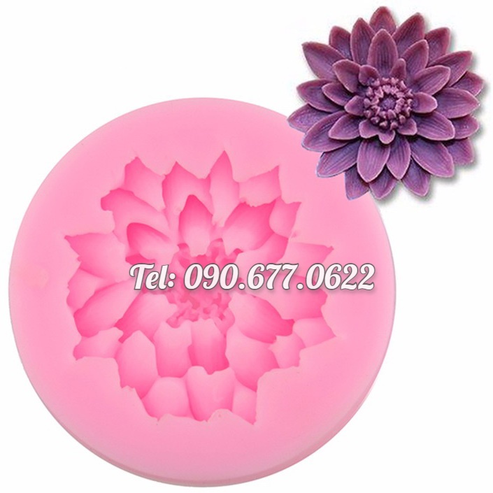Khuôn silicone làm rau câu hoa cúc cánh dài nhiều tầng - Mã số 1209