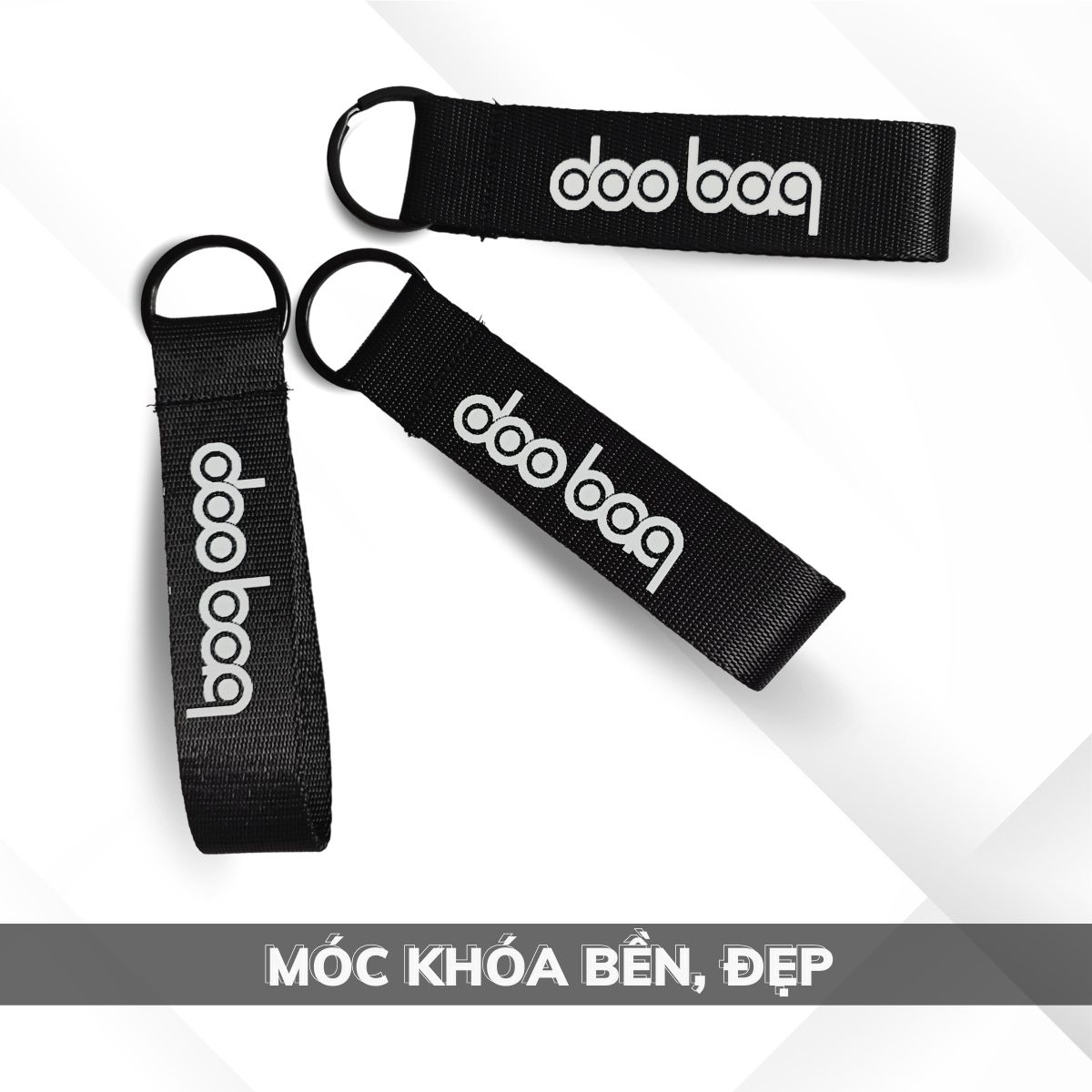 Móc khóa chất vải Poly dày dặn logo Doo Bag KeychainTránh Thất Lạc, Móc Khóa Xe, Khóa Nhà Cao Cấp