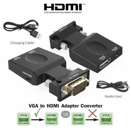 Boộ chuyển VGA + Audio to HDMI (hộp xi măng)