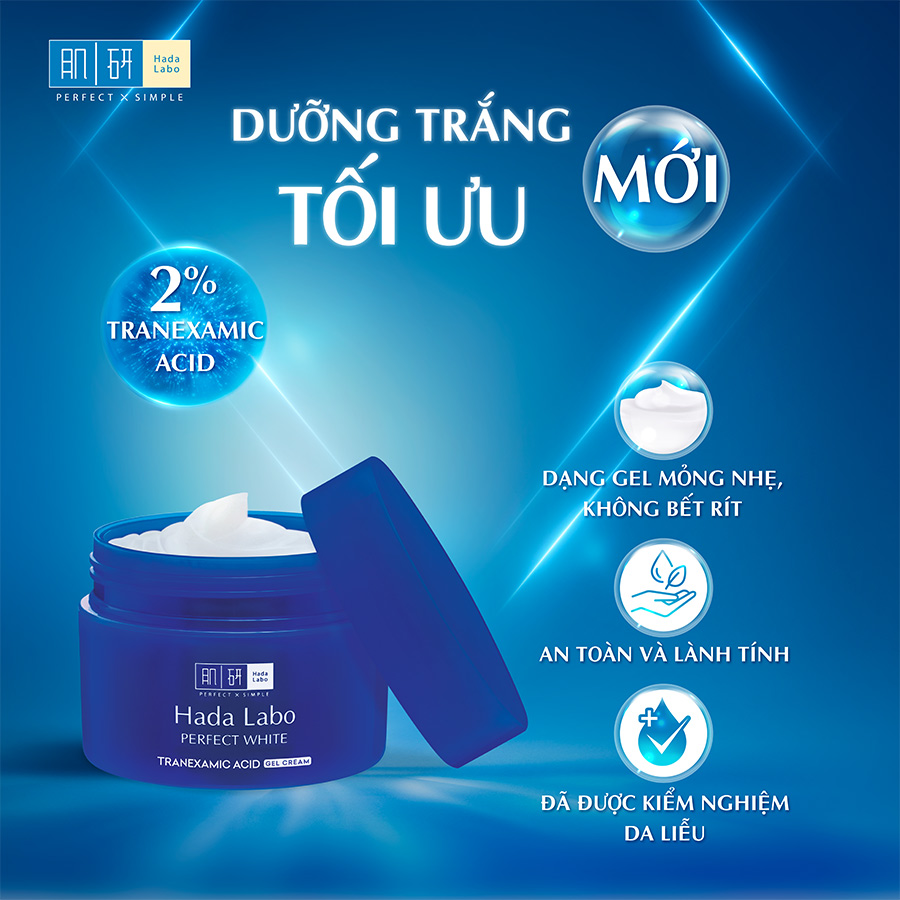 Gel dưỡng trắng Hada Labo PERFECT WHITE TRANEXAMIC ACID Gel Cream