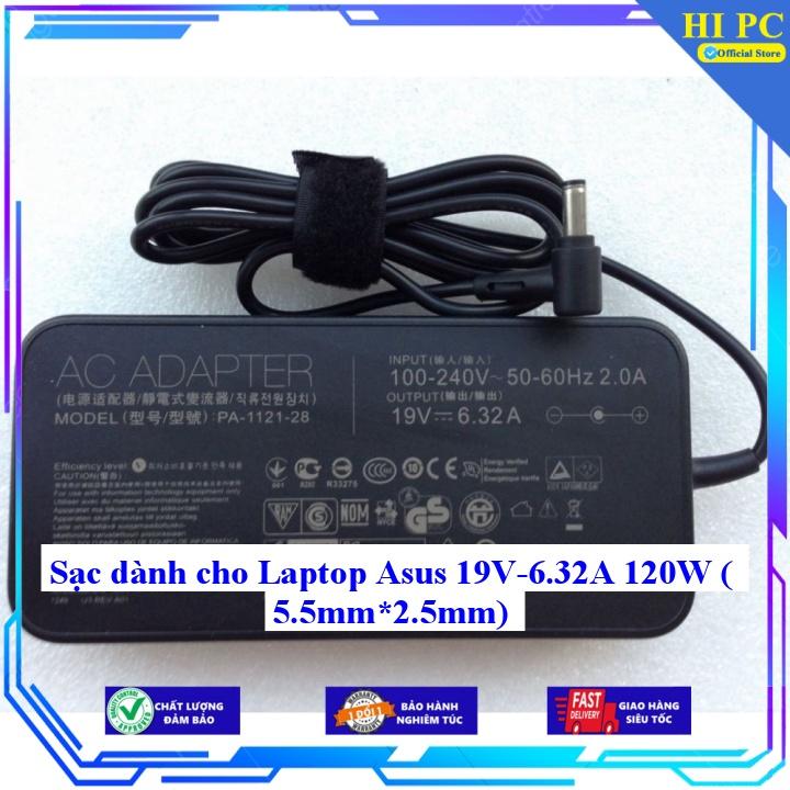 Sạc dành cho Laptop Asus 19V-6.32A 120W ( 5.5mm*2.5mm) - Kèm Dây nguồn - Hàng Nhập Khẩu