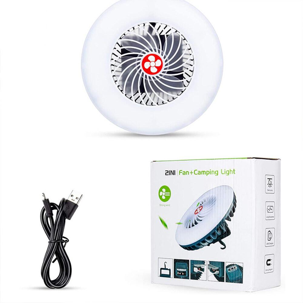 Quạt lều đa chức năng Đèn cắm trại có thể sạc lại Quạt sạc di động Đèn chiếu sáng khẩn cấp ngoài trời Công cụ chiếu sáng khẩn cấp