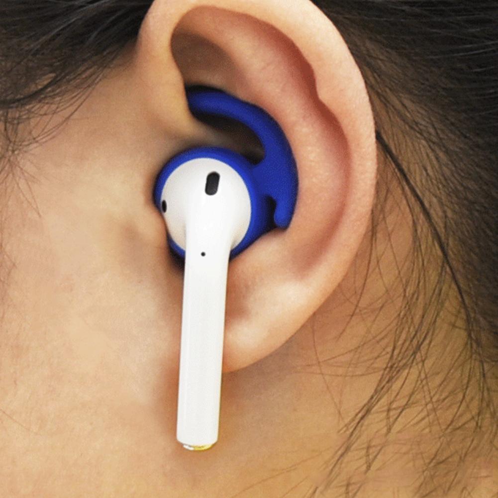 Cặp Vỏ Bọc Bảo Vệ Hộp Đựng Tai Nghe Airpod Bằng Silicon Có Móc Chống Trượt Tiện Dụng