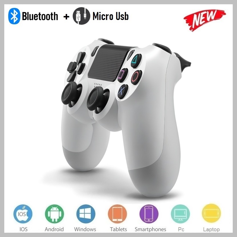 Tay Game không dây bluetooth P/S White cho máy tính - điện thoại - máy game Console