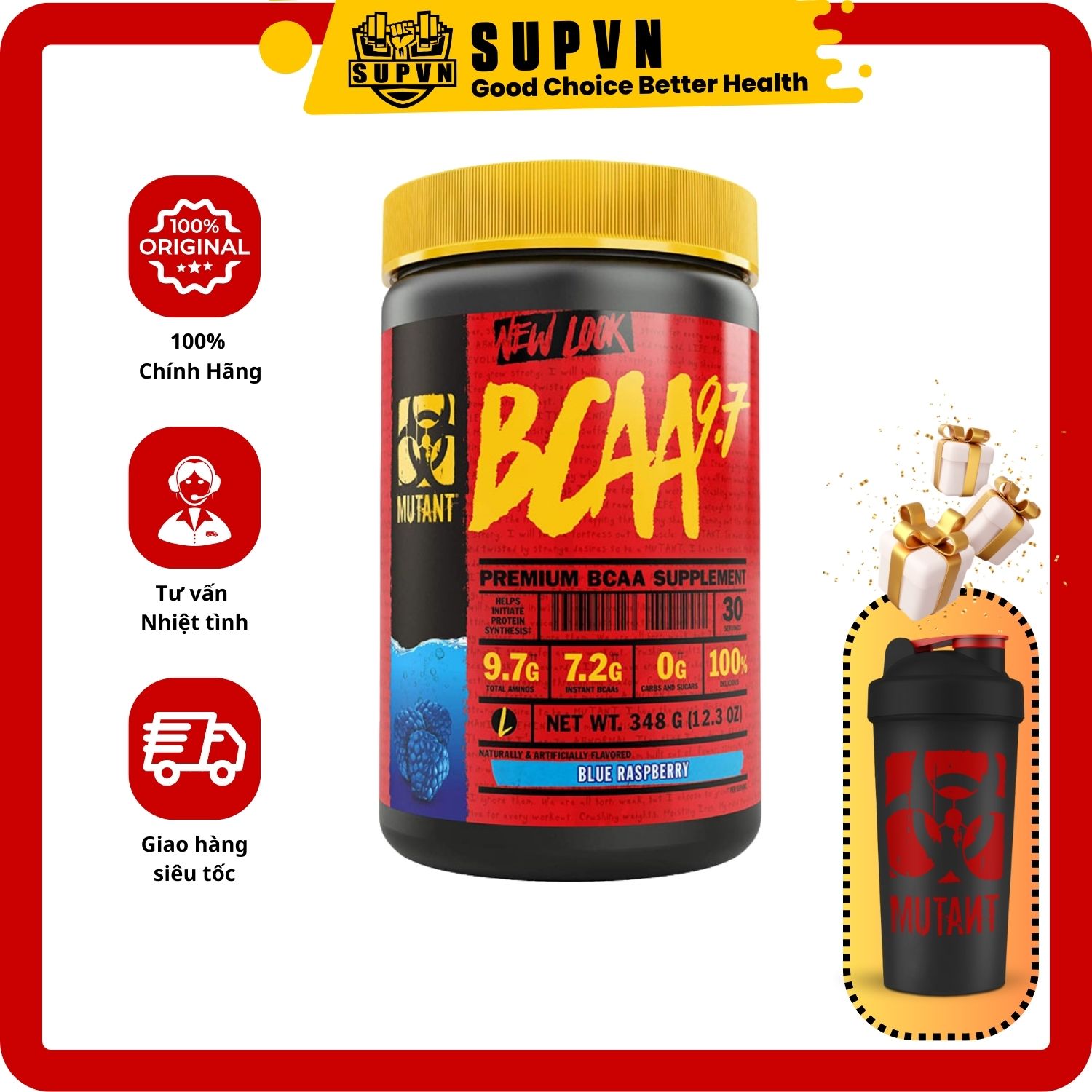 Mutant Bcaa 9.7 - Hỗ trợ phát triển cơ bắp và phục hồi cơ, chống dị hóa cơ 30ser