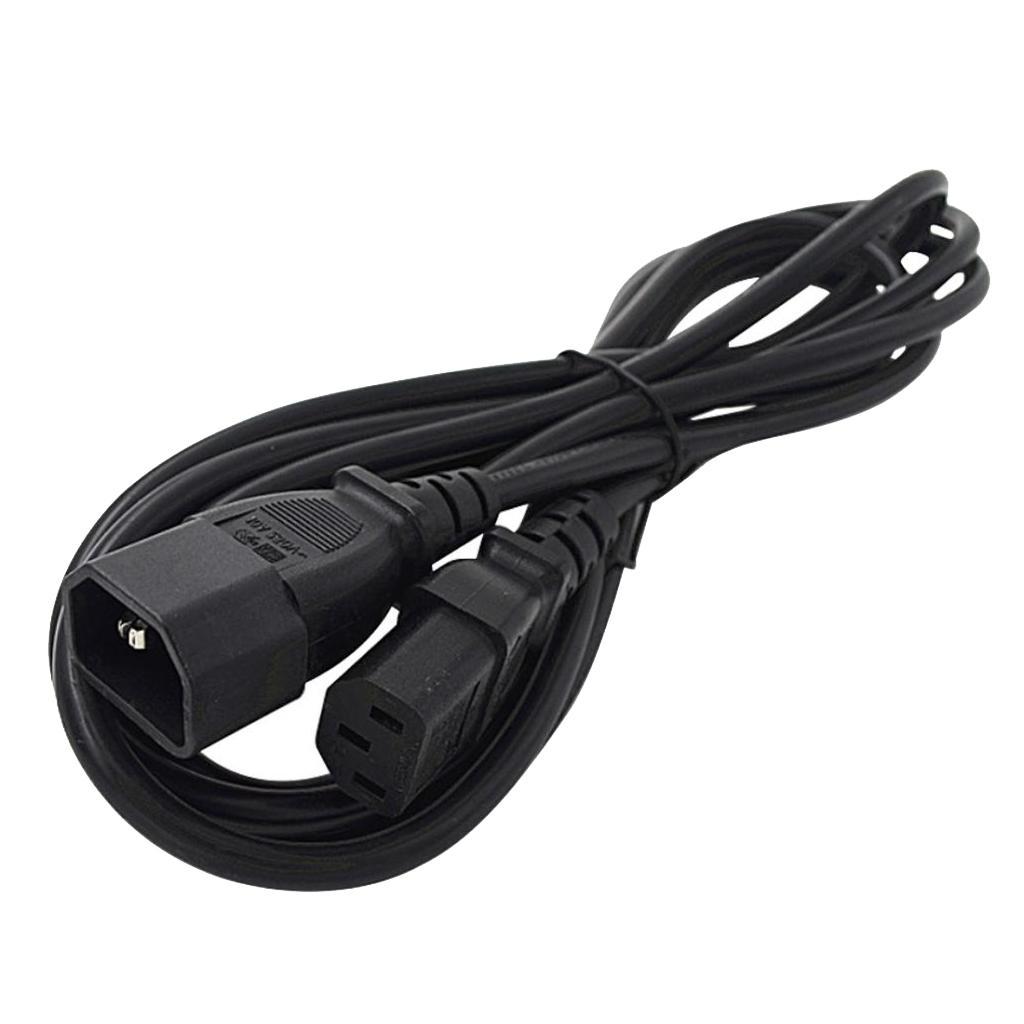 Power Extension Cable IEC 320 C13 Female to C14 Male 2M For PC Computer UPS