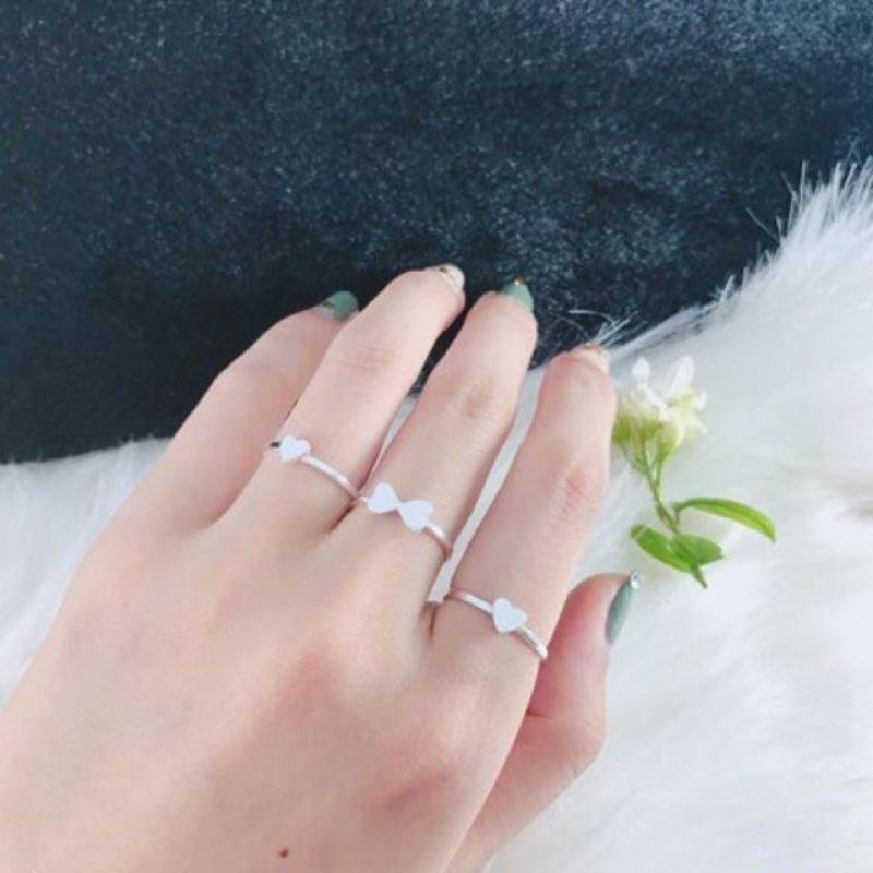 Nhẫn bạc trái tim basic YN JEWELRY