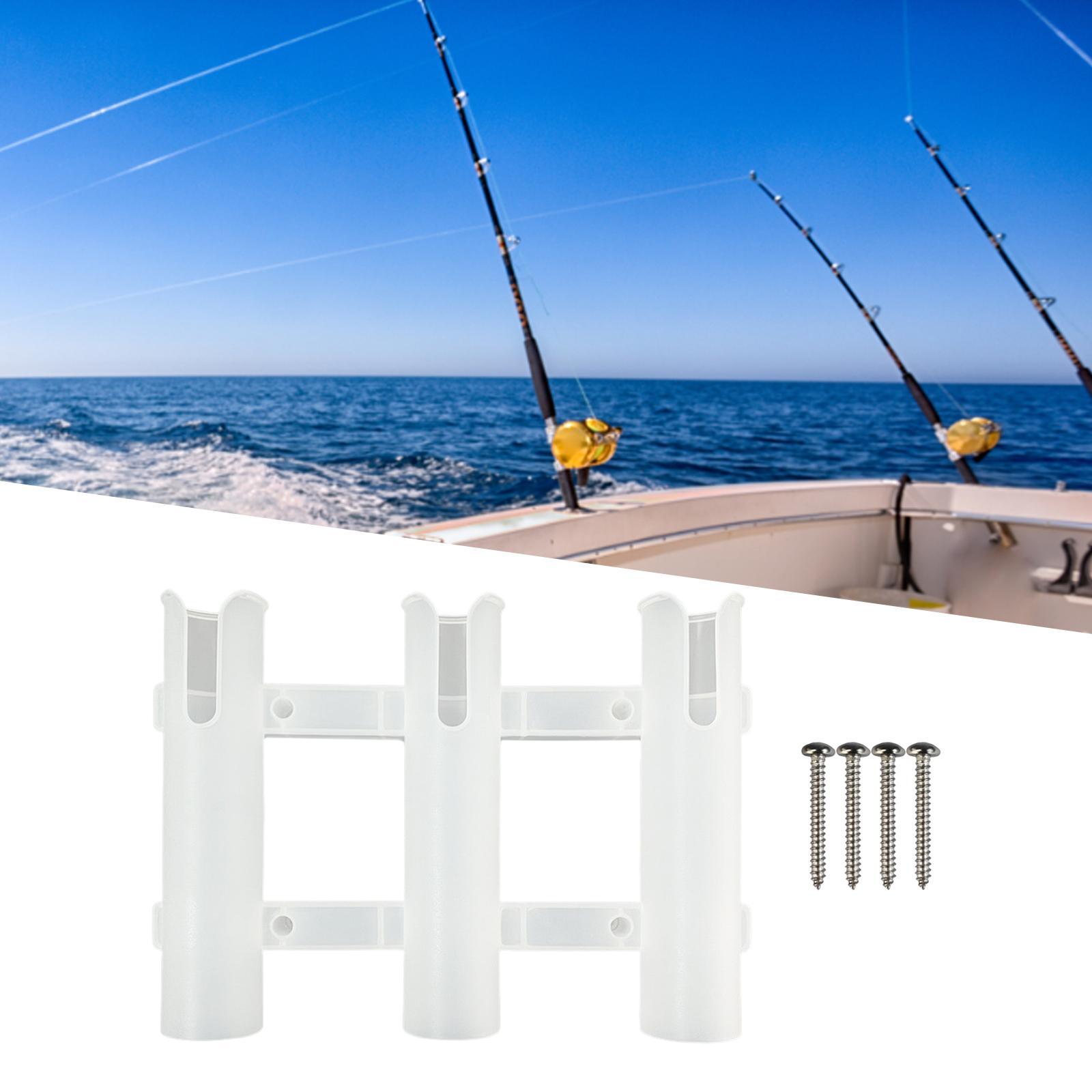 White Boat Fishing 3 Tube Rod Holder Bracket Pole Storage Storage for Truck