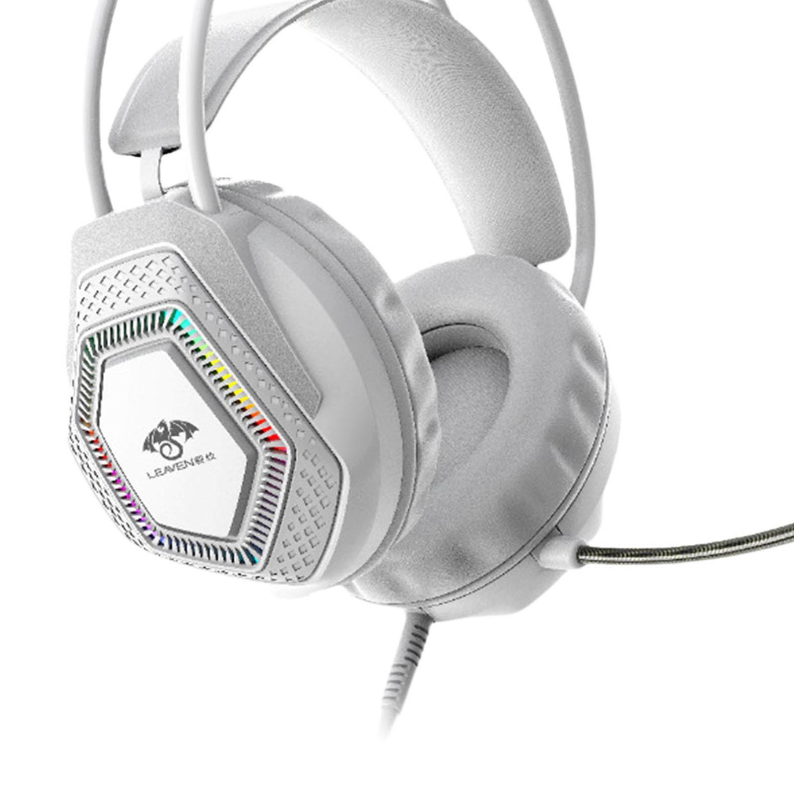 Gaming headset multi platforms pc computer laptop White