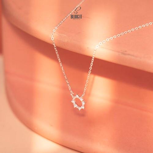Vòng cổ Bạc Bling It Thiết Kế Hình Mặt Trời Hạt Đá Siêu Xinh BIVC218