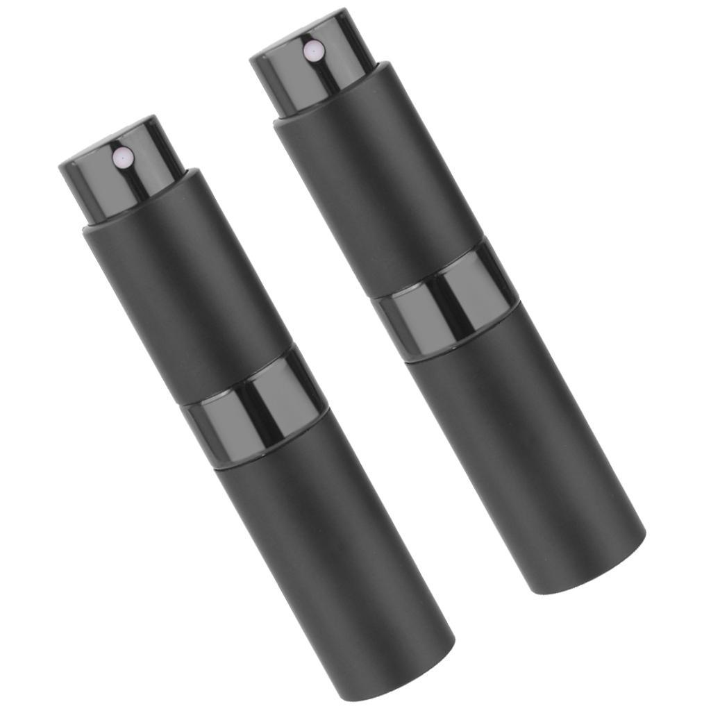 2Pcs Travel Perfume Spray Atomizer Bottle Empty Pump Portable Spray Case 8ml