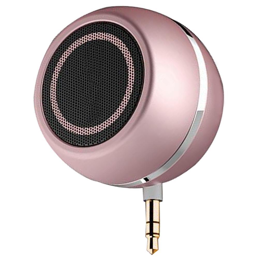 Mini Speaker 3.5mm Jack AUX Music Audio Player for Phone Notebook Rose Gold