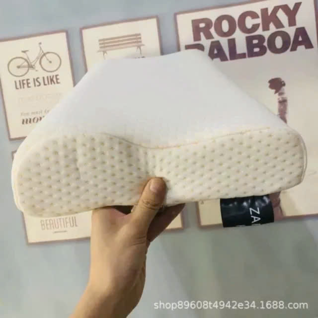 Gối Nằm Gòn Cao Su Non Chống Đau Mỏi Vai Gáy Cổ Cho Người Lớn Trẻ Em Kích Thước 30x50x10cm Cao Cấp Gối Đầu Cho Giấc Ngủ Êm Ái Văn Phòng Du Lịch Dã Ngoại Phượt Đi Chơi Ngoài Trời