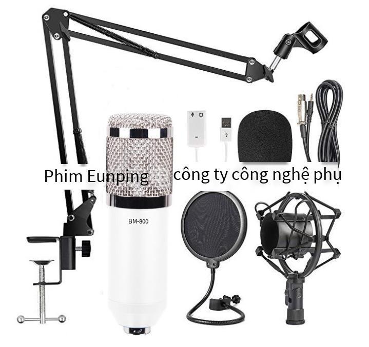 Đảm bảo chất lượng Bộ micro card âm thanh tụ điện Amazon BM-800 YY mạng thoại K bộ micro thu âm bài hát