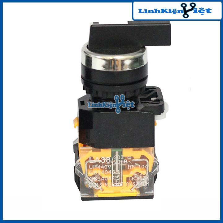 Công Tắc Xoay 3 Vị Trí LA38 440V-10A Tự Hồi