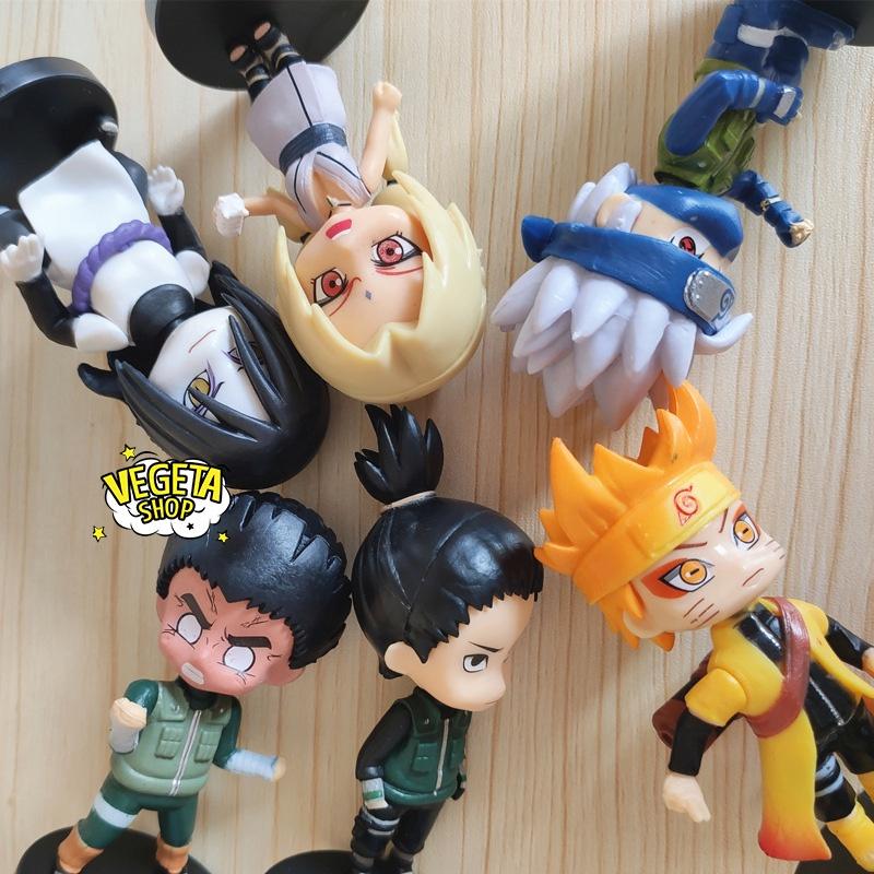 Mô hình Naruto - Bán lẻ tùy chọn 12 mẫu Naruto Kakashi Rock Lee Orochimaru Itachi Shikamaru Tsunade Sasori - Cao 7~8cm
