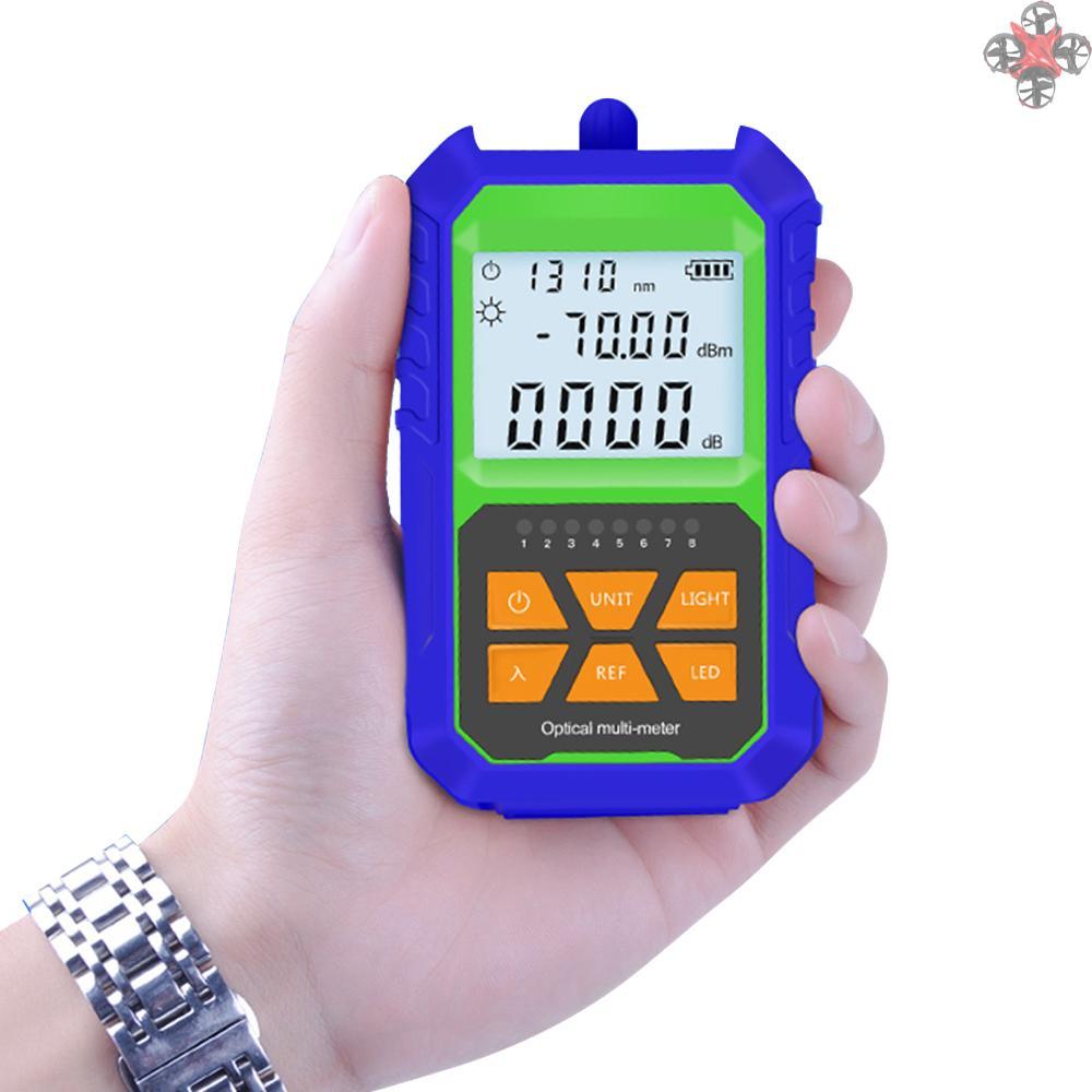 Handheld Optical Power Meter -70~+3dBm Mini Optical Power Tester Portable Digital Light Power Meter with 7 Optional Optic Wavelength