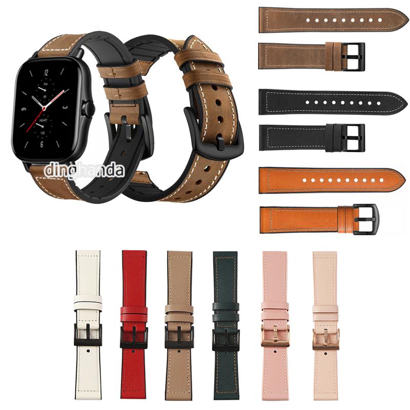 Dây Đeo Bằng Da Thật Cho Đồng Hồ Thông Minh Huami Amazfit Gts 2e GTS2 mini