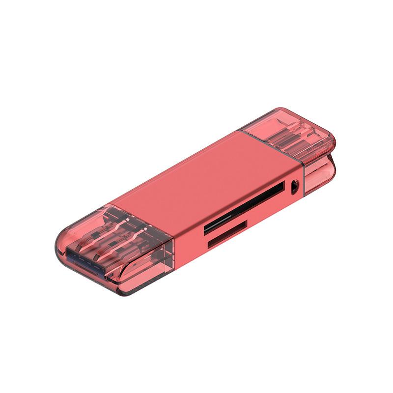 Đầu đọc thẻ hai trong một type-c sang SD + TF kiểu mới nhất Đầu đọc thẻ máy tính bảng điện thoại di động Android type-c