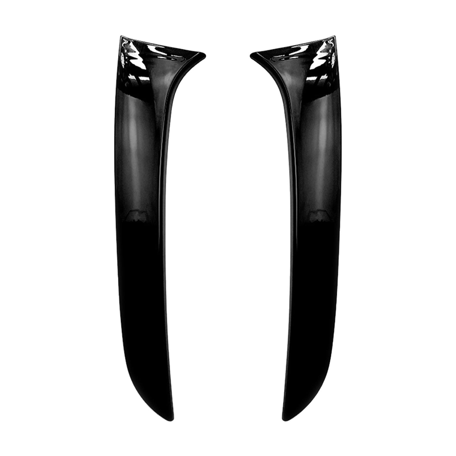 Black One Pair Rear Window Spoiler Side Strip Cover Trim For BMW 1 Series