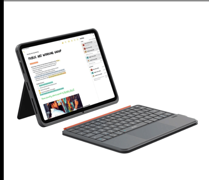 Bao Da Kèm bàn phím Dành cho iPad Gen 11 A16 2025 , Gen 10 10.9 inch 2022 Chính Hãng WIWU Mk005 bàn phím kết nối bluetooth có di chuột TrackPad, có Ngăn đựng bút - hàng chính hãng