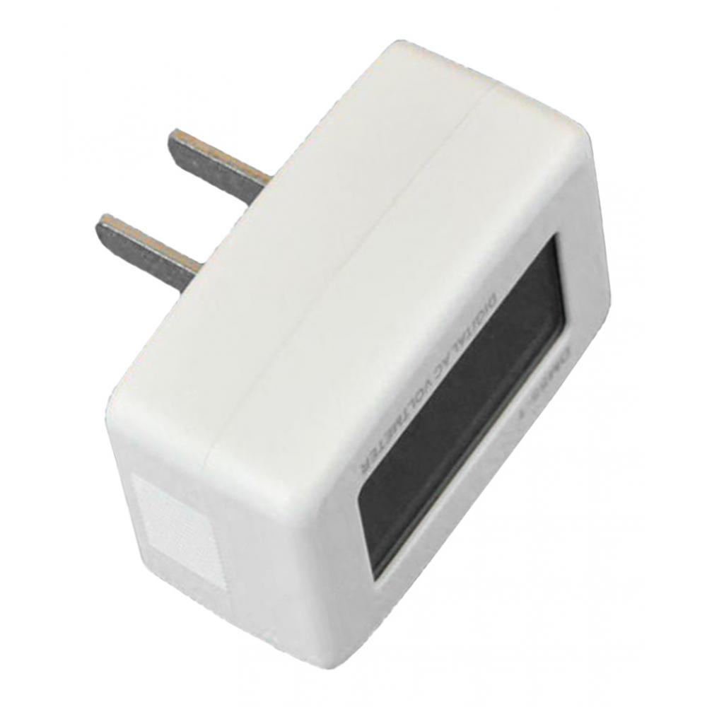 Household LCD Display Digital Voltmeter Ammeter Plug Type US 110V White