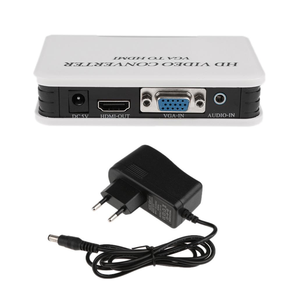 VGA to HDMI 1080P Full HD HDTV Video Converter Adapter Box for Laptop HDTV