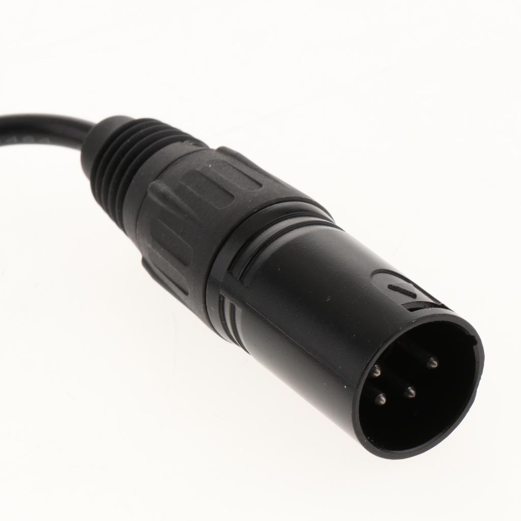 .5 x 2.1mm Male to 4 Pins XLR Male Connector DC Power Adapter Cable Cord
