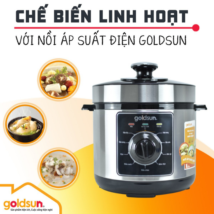 Nồi Áp Suất Điện Đa Năng Goldsun GPC5501 Dung Tích