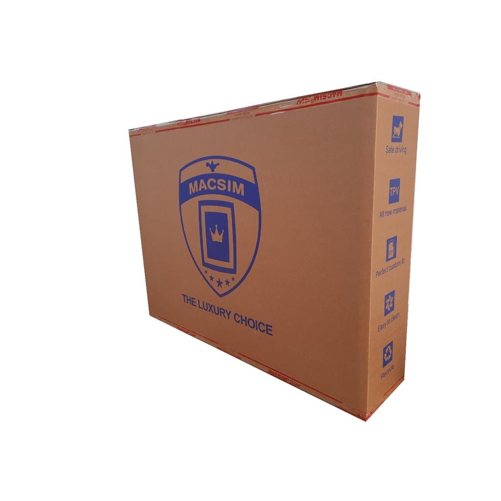 Thảm lót sàn xe ô tô Peugoet 3008 Nhãn hiệu Macsim chất liệu nhựa TPV cao cấp màu be màu đen - 2 hàng ghế