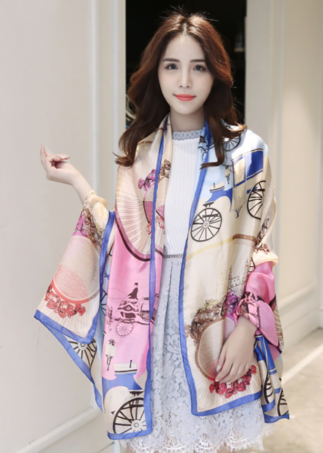Khăn Choàng Cổ Lụa Hàng Châu Thời Trang - KLHC11902
