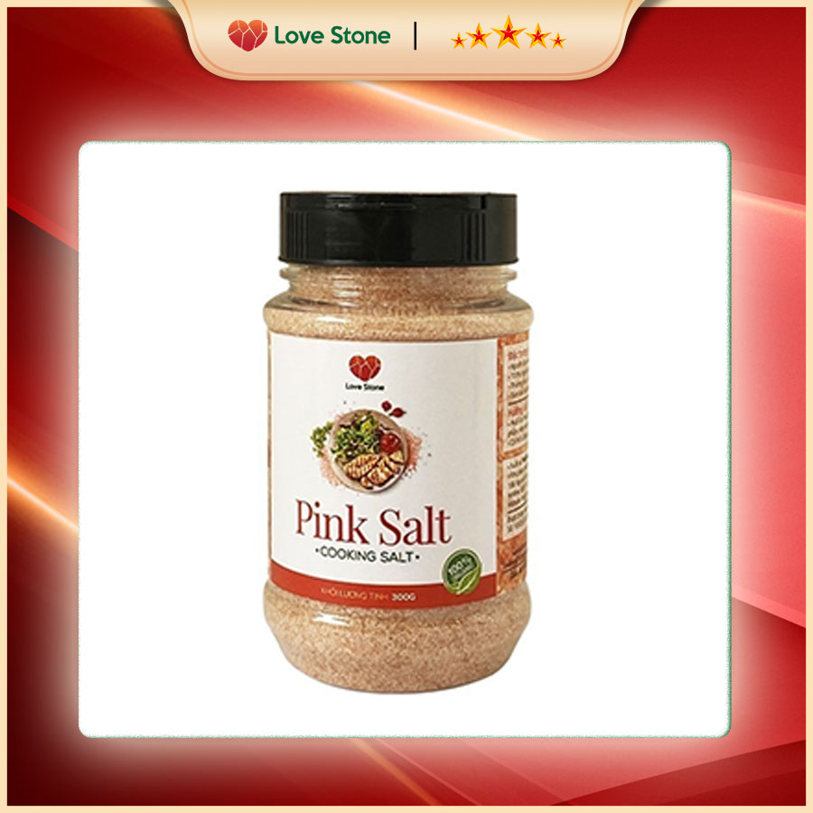 Muối ăn (Pink Salt) Himalaya Love Stone  - Loại 500g – Theo Tiêu Chuẩn Muối Ăn Bộ Y Tế