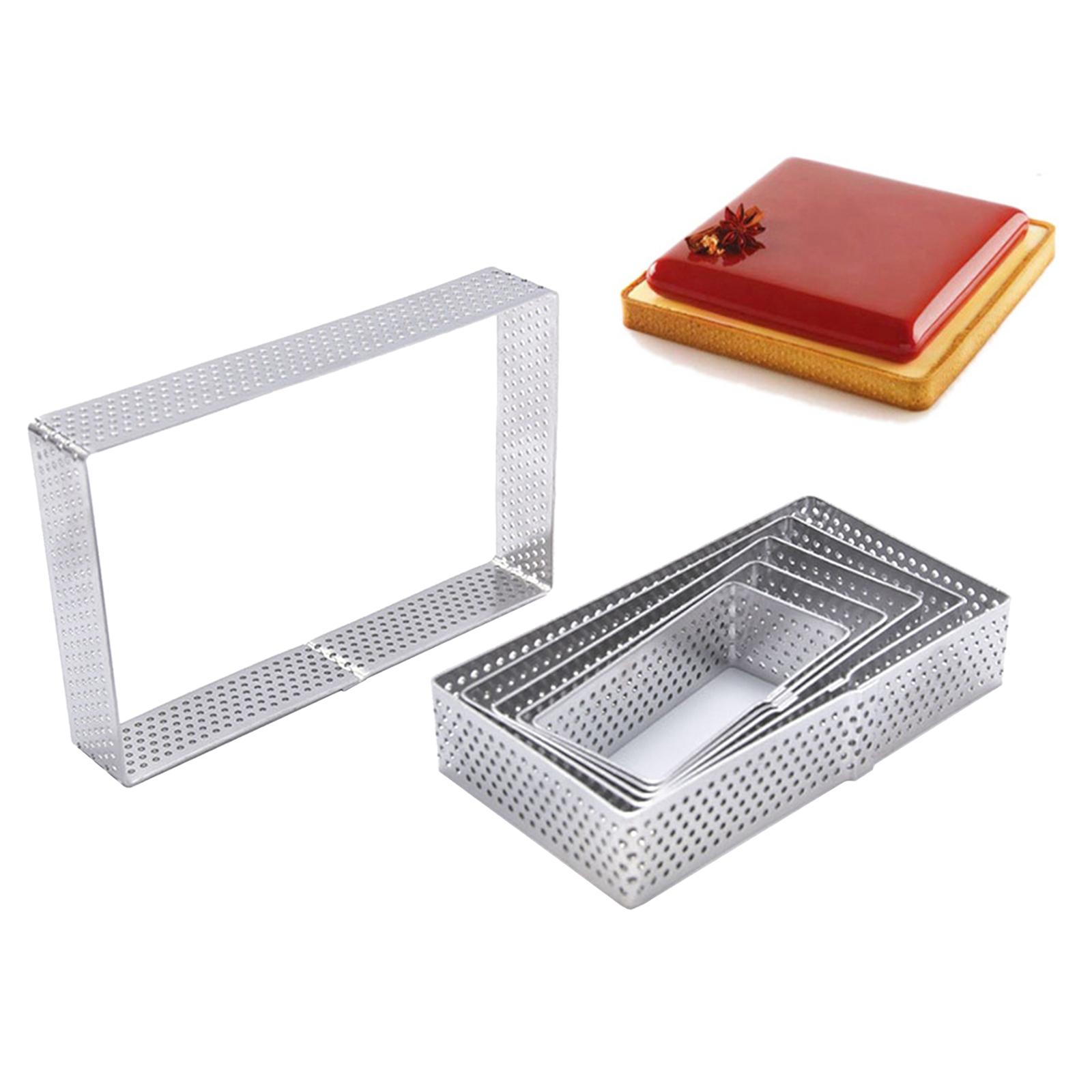 Set of 6 - Rectangle/Oval Stainless Steel Small Cake Rings, Mousse and Pastry Mini Baking Ring Mold Kitchen Baking Tools