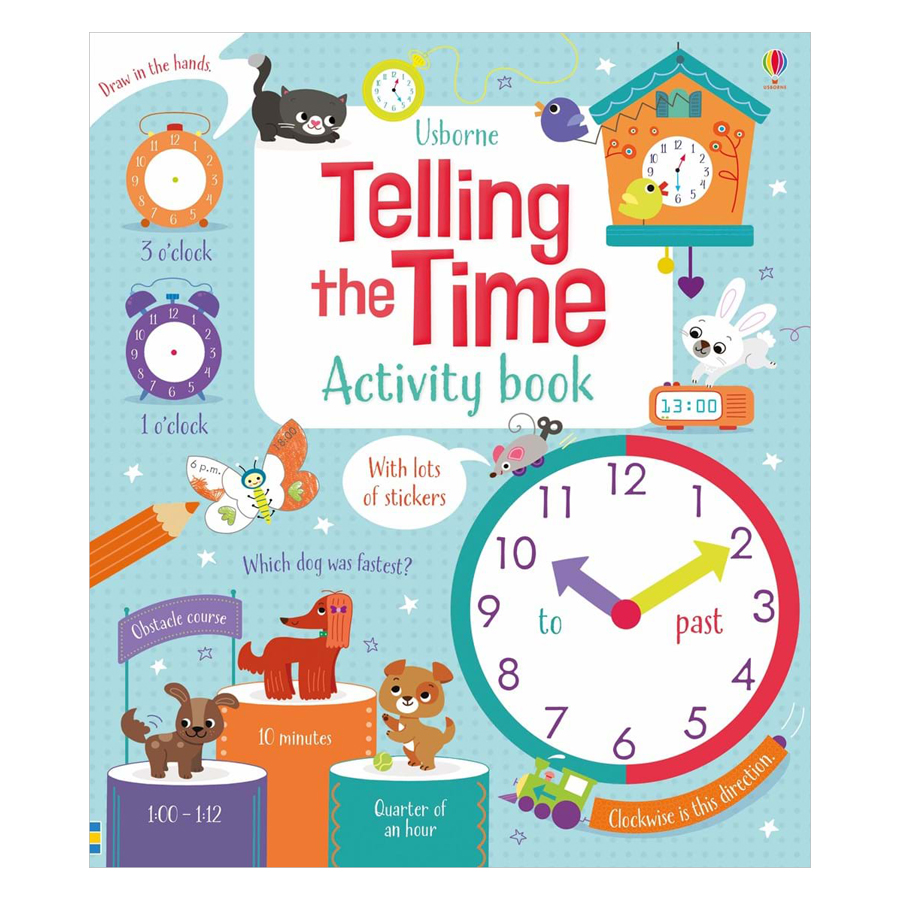 Sách tương tác tiếng Anh - Usborne Telling the Time Activity Book