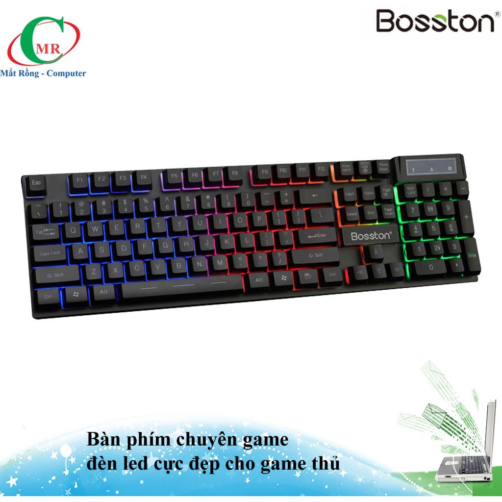 Bàn phím giả cơ đỉnh cao Bosston 803 chuyên game đèn led tắt mở - Hàng Chính Hãng