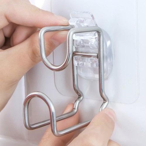 Móc Inox Treo Thau, Treo Chậu Dán Tường Nhà Tắm , Treo Đồ Đa Năng, Không Khoan Đục, Tiện Dụng Gia Đinh. TakyHome 2013