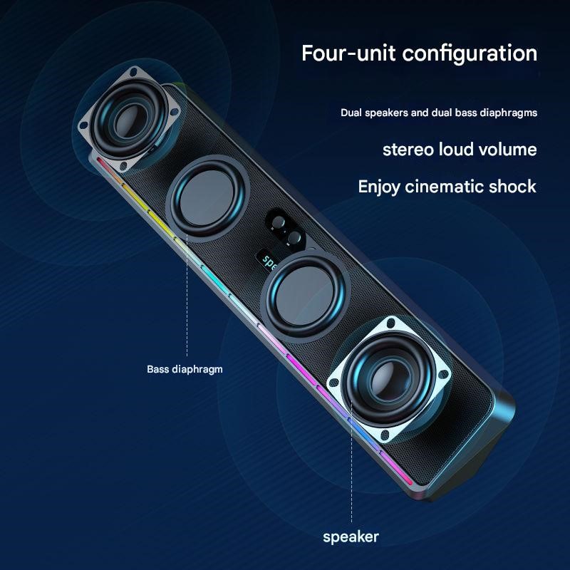 Loa thanh vi tính không dây Bluetooth E3571 led RGB cho máy tính Laptop hàng nhập khẩu