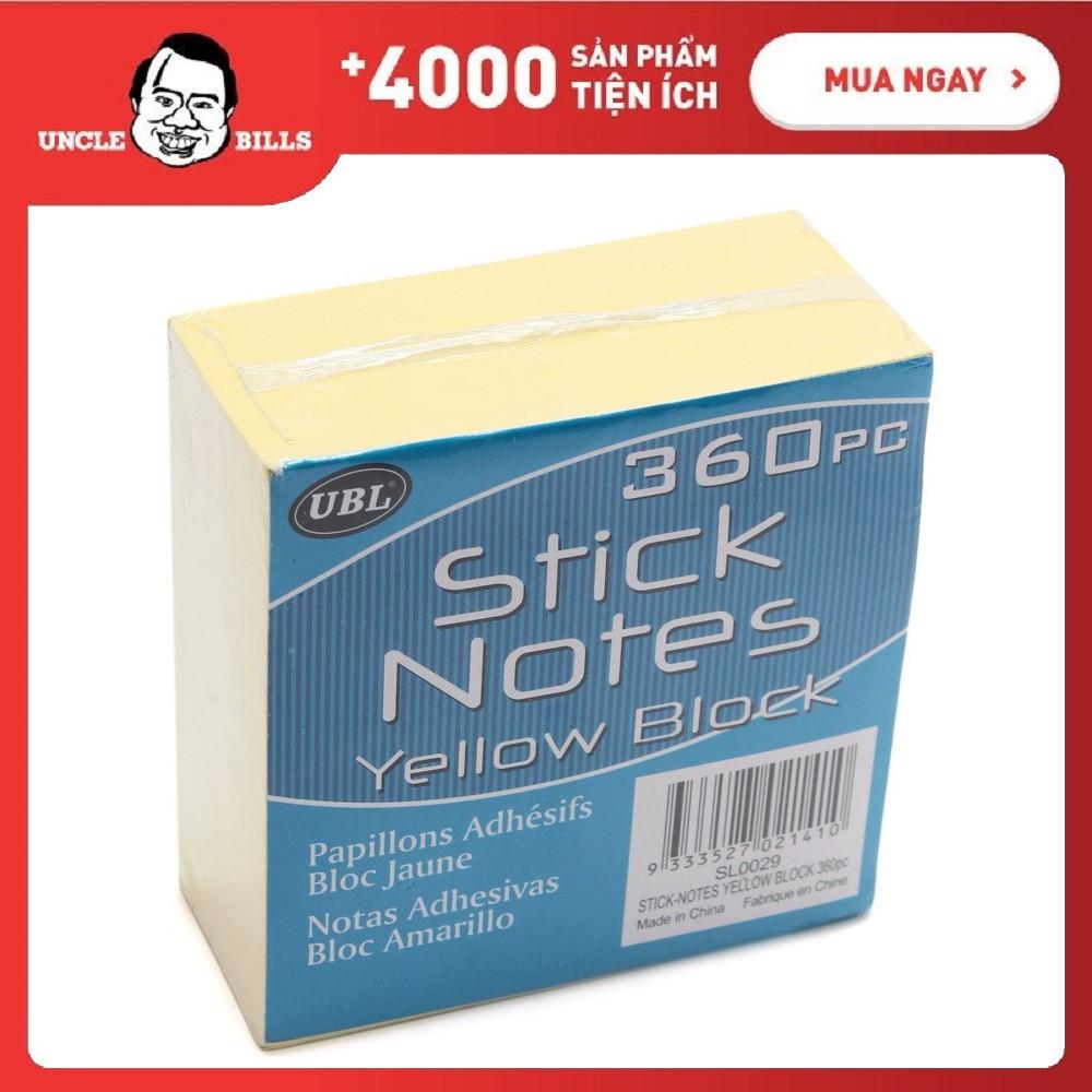 Giấy Note Vàng Xấp 360 Tờ Uncle Bills SL0029