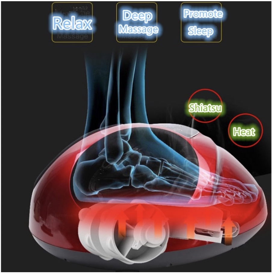 Máy massage chân hỗ trợ chức năng nhiệt giúp điều hòa lưu thông máu