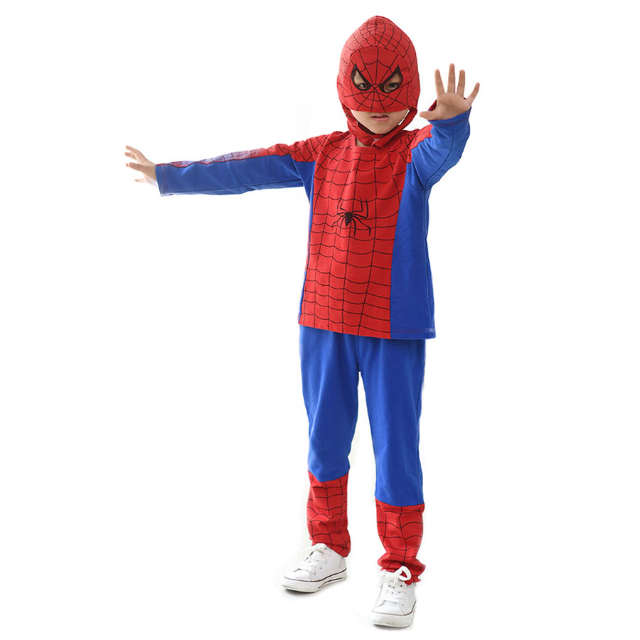 Quần Áo Người Nhện Spider Man Tay Dài Size 140cm (Loại Tốt