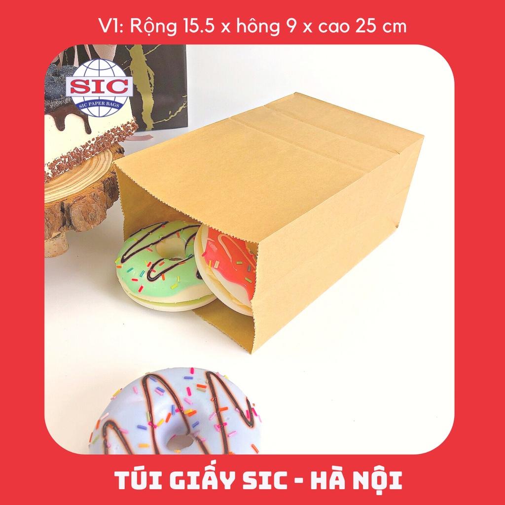 10 CHIẾC TÚI GIẤY KRAFT XI MĂNG V1: 15.5x9x25 cm KHÔNG QUAI ( ẢNH THẬT)