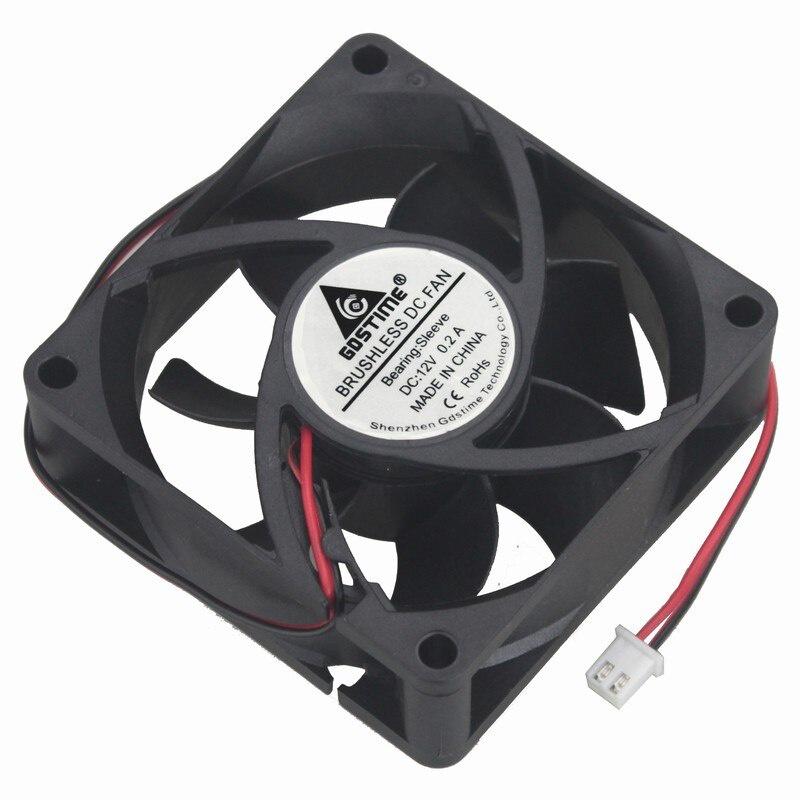 Gdstime 1 Pcs 1Pin 70mm x 11mm PC Case Cooling Fan 11V Computer Case Cooler 70x70x11mm DC Brushless Cooling Fan 7cm 7011s