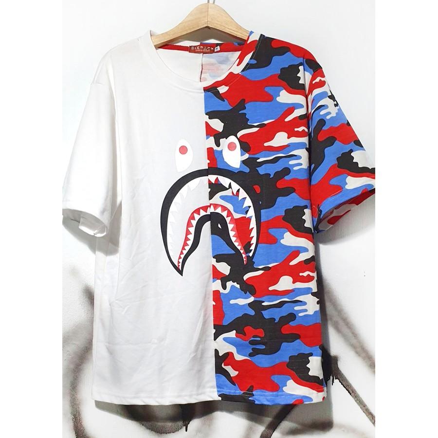 Áo Đôi Nam Nữ tay Lỡ baby Shark Cá Mập TNS55-2 The Ngâu Style aothununisex