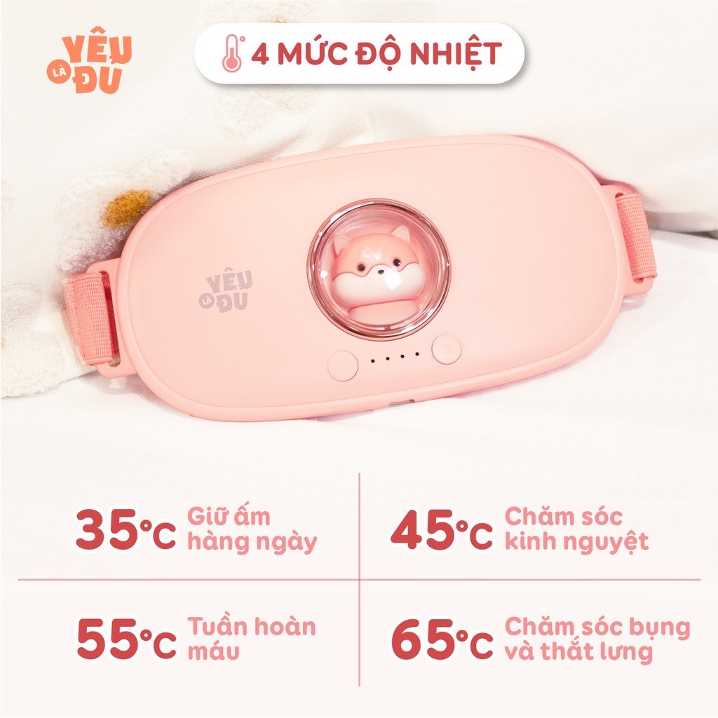 ￼Đai Chườm Nóng Yêu Là Đủ Shop Quà Tặng 8/3 Cho Bạn Nữ Giúp Giảm Đau Bụng - Túi Chườm Điện Massage Làm Ấm Bụng