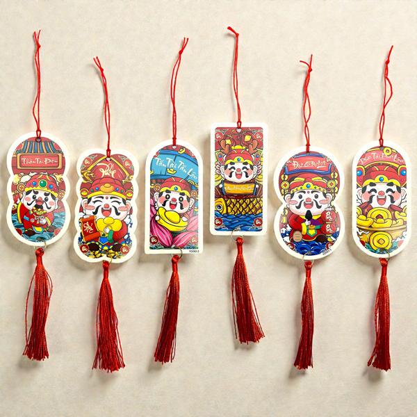 Vỉ 6 Dây Treo Trang Trí Tết 24 cm - H15-1 - Mẫu 2