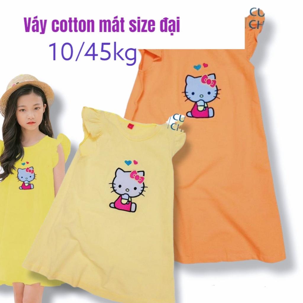 Váy đẹp mùa hè cho bé gái size đại tay bèo thun cotton 4 chiều mát đẹp hàng xịn đầm váy thiết kế LAZAKIDS