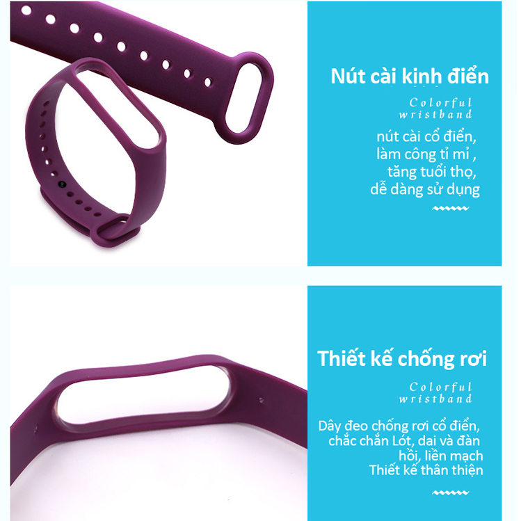 Dây đeo thay thế silicone cho miband 3, 4 có nhiều màu sắc lựa chọn theo phong cách riêng của bạn M3M4 STRAP