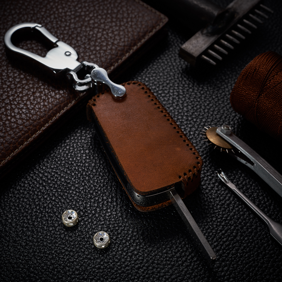 Bao Da Chìa Khóa dành cho Ô Tô Chervrolet Cruze 3 nút da bò sáp dạng hộp