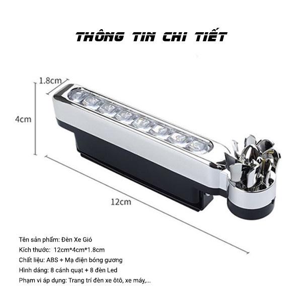 Đèn Led Xe Trang Trí Gắn Ngoài 8 Màu - Đèn Led Gió Không Dây Dễ Dàng Lắp Đặt Tích Hợp 8 Bóng Phù Hợp Gắn Xe Hơi, Xe Máy